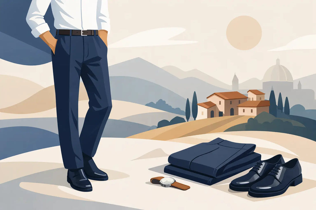 Pantalon habillé en laine italienne homme