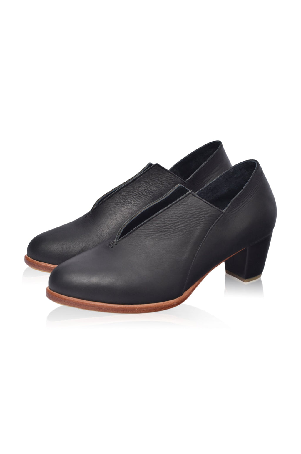 Ange Leather Booties 5 cm Heel (Sz. 10.5 & 11)