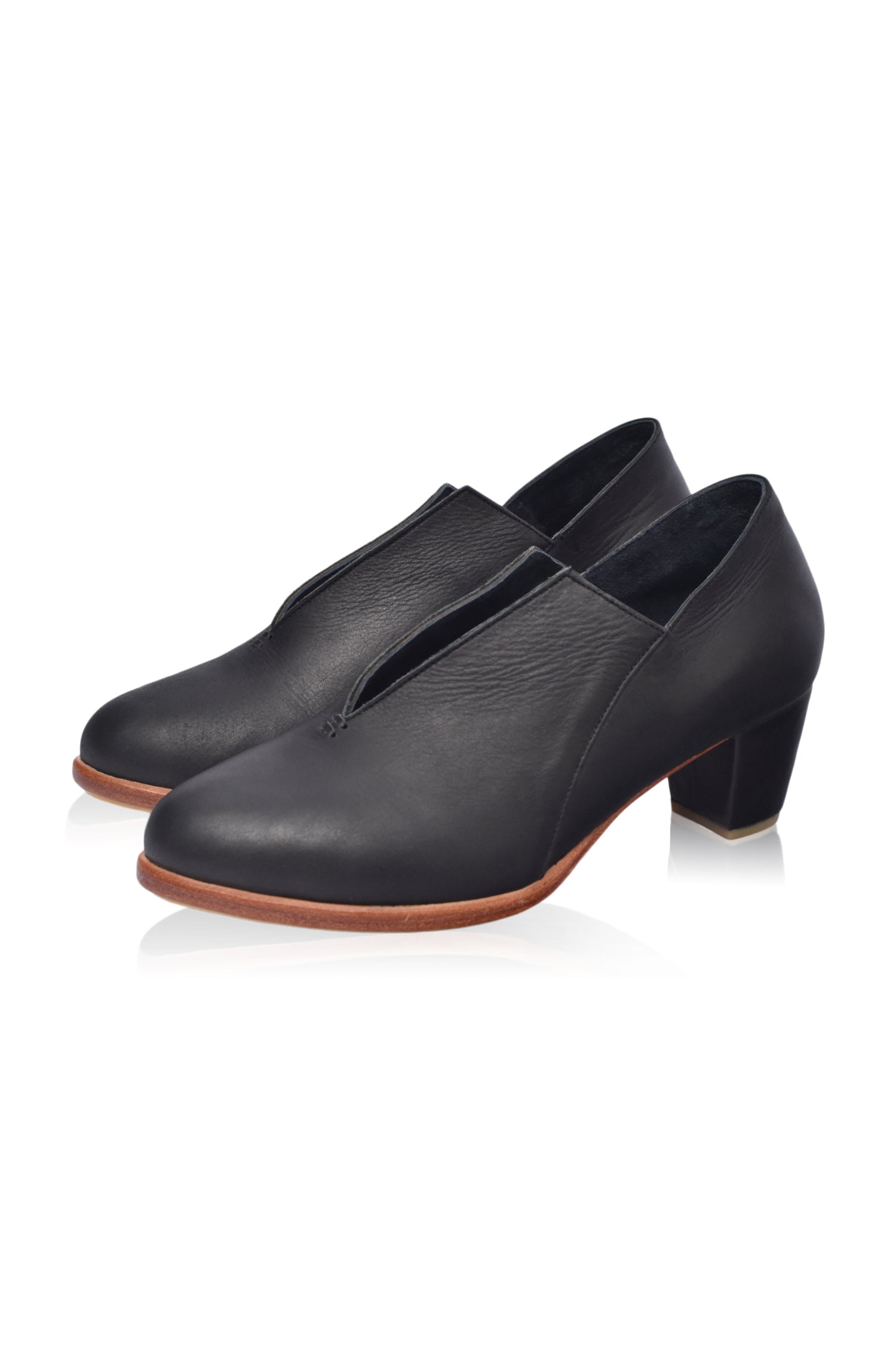 Ange Leather Booties 5 cm Heel (Sz. 10.5 & 11)