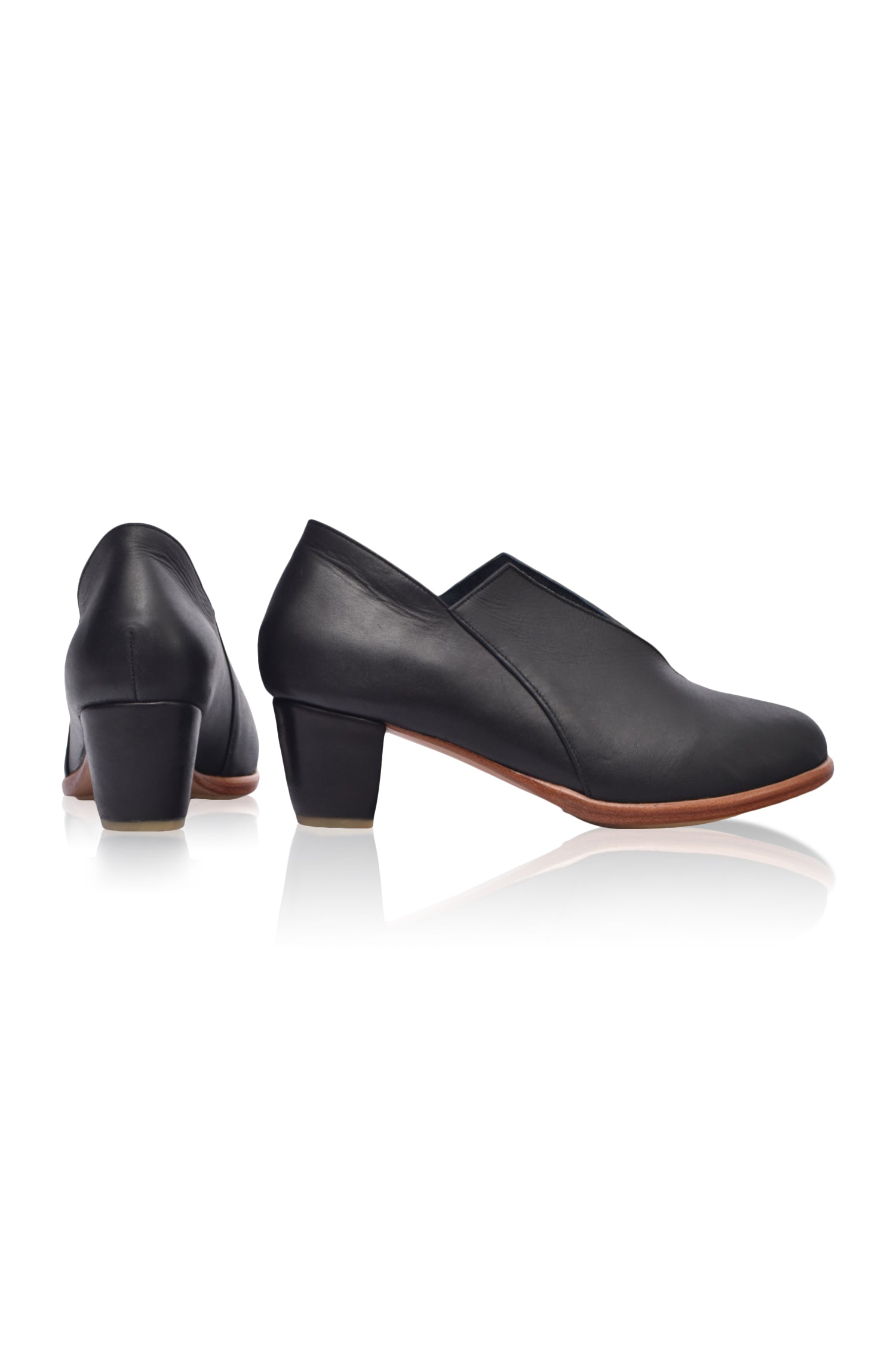 Ange Leather Booties 5 cm Heel (Sz. 10.5 & 11)