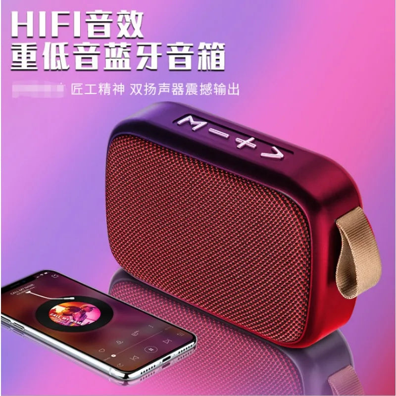 Haut-parleur sans fil Bluetooth G2 en tissu, lecteur de carte USB, mini-haut-parleur portable pour sports de plein air
