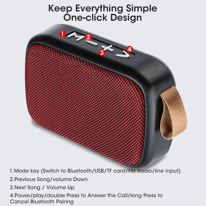 Mini haut-parleur Bluetooth sans fil, caisson de basses portable, carte de gril à la maison, extérieur, nouveau
