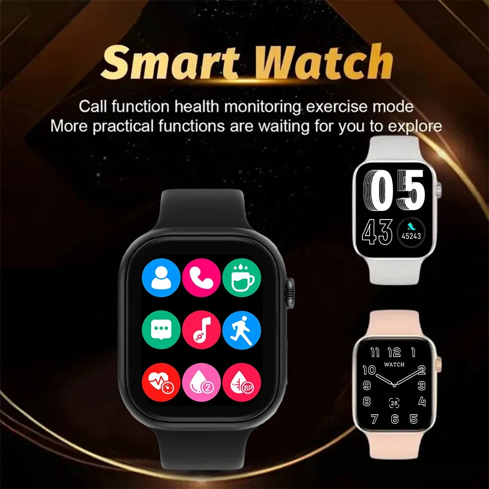 2025 nouvelle montre intelligente pour hommes Android IOS téléphone 1.73 "écran Bluetooth appel surveillance de la pression artérielle d'oxygène montre intelligente femmes