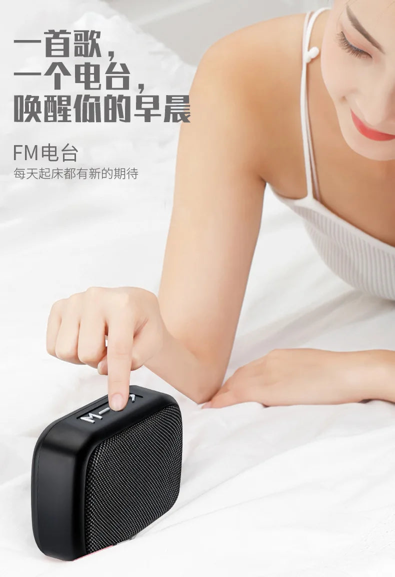 Haut-parleur sans fil Bluetooth G2 en tissu, lecteur de carte USB, mini-haut-parleur portable pour sports de plein air