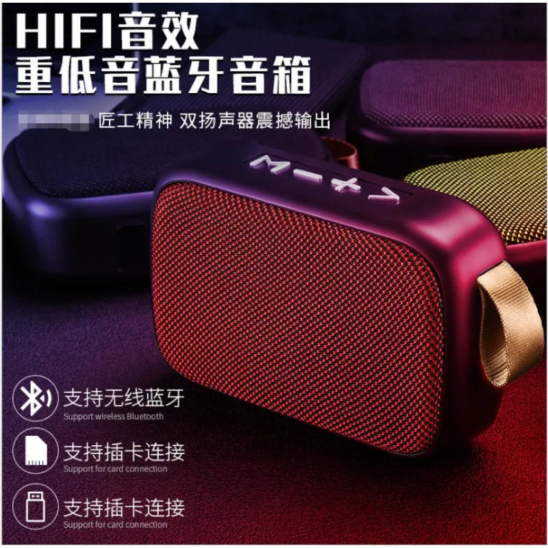 Haut-parleur sans fil Bluetooth G2 en tissu, lecteur de carte USB, mini-haut-parleur portable pour sports de plein air