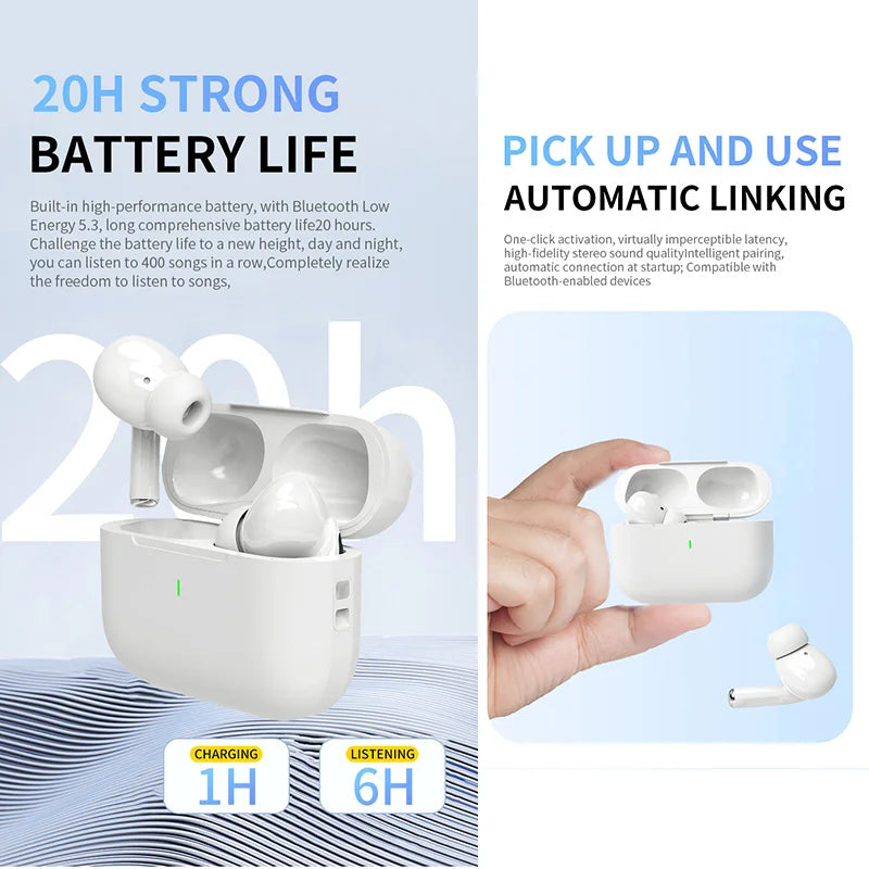2025 Air Pro sans fil Bluetooth écouteurs TWS casque HiFi écouteurs réduction du bruit casque étanche pour IPHONE Android