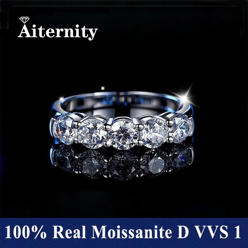 Stylo Polaroid en argent regardé 100% avec diamant Pass pour femme, bague Moissanite, bague de mariage assortie, bague à queue unique, 925