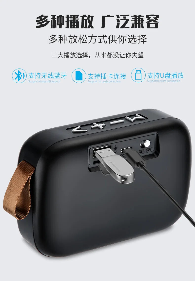 Haut-parleur sans fil Bluetooth G2 en tissu, lecteur de carte USB, mini-haut-parleur portable pour sports de plein air