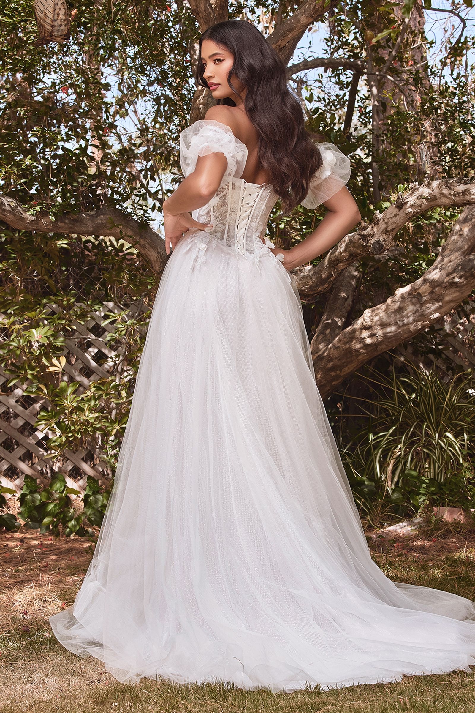 Robe de bal bustier à fleurs